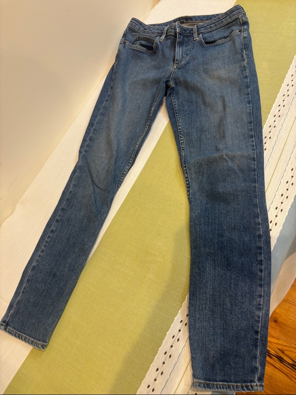 Theory: women’s Classic Straight-Leg Blue Jeans